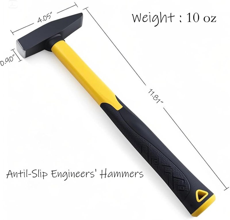 BJDSI 10 oz Blacksmith Hammer,Anti-Shaking,Anti-Rust,Shock-Proof Plastic Handle. - Image 2
